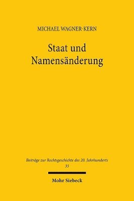 bokomslag Staat und Namensnderung