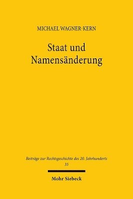 bokomslag Staat und Namensnderung