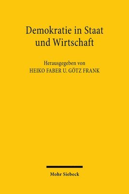 bokomslag Demokratie in Staat und Wirtschaft