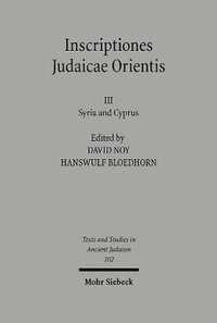 bokomslag Inscriptiones Judaicae Orientis