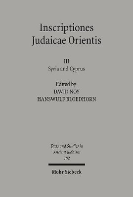 bokomslag Inscriptiones Judaicae Orientis