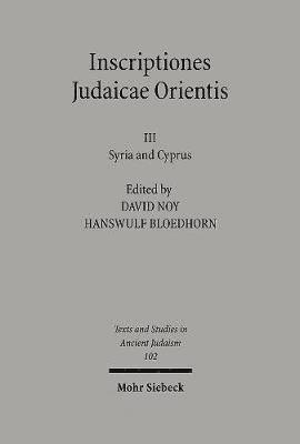 Inscriptiones Judaicae Orientis 1