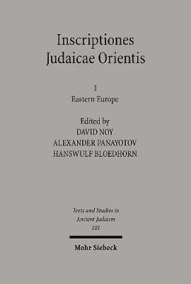 Inscriptiones Judaicae Orientis 1