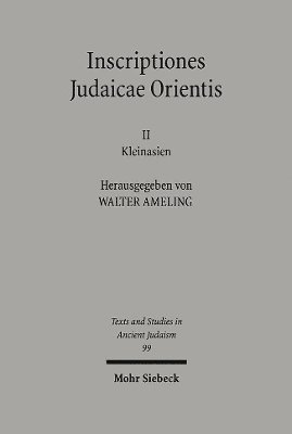 bokomslag Inscriptiones Judaicae Orientis