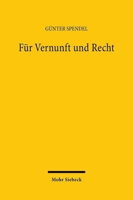 bokomslag Fr Vernunft und Recht