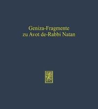 bokomslag Geniza-Fragmente zu Avot de-Rabbi Natan