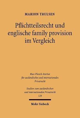 bokomslag Pflichtteilsrecht und englische family provision im Vergleich