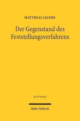 bokomslag Der Gegenstand des Feststellungsverfahrens