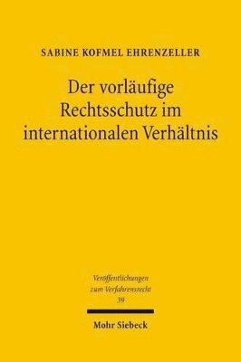 bokomslag Der vorlufige Rechtsschutz im internationalen Verhltnis