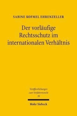 bokomslag Der vorlufige Rechtsschutz im internationalen Verhltnis