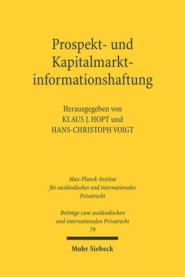 bokomslag Prospekt- und Kapitalmarktinformationshaftung