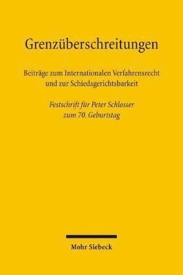 Birgit Bachmann, Stephan Breidenbach, Dagmar Coester-Waltjen, Burkhard Hess, Andreas Nelle, Christian Wolf - Grenzüberschreitungen, Inbunden