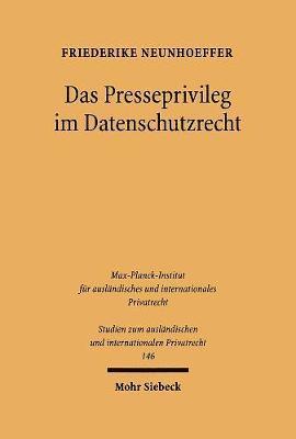 bokomslag Das Presseprivileg im Datenschutzrecht