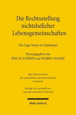 bokomslag Die Rechtsstellung nichtehelicher Lebensgemeinschaften - The Legal Status of Cohabitants