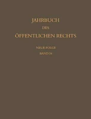 bokomslag Jahrbuch des ffentlichen Rechts der Gegenwart. Neue Folge