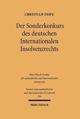 bokomslag Der Sonderkonkurs des deutschen Internationalen Insolvenzrechts