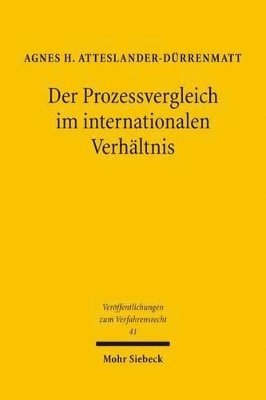 bokomslag Der Prozessvergleich im internationalen Verhltnis