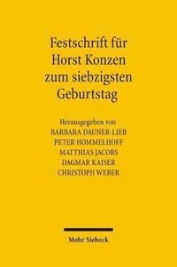 bokomslag Festschrift für Horst Konzen zum siebzigsten Geburtstag