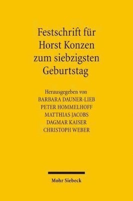 bokomslag Festschrift fr Horst Konzen zum siebzigsten Geburtstag