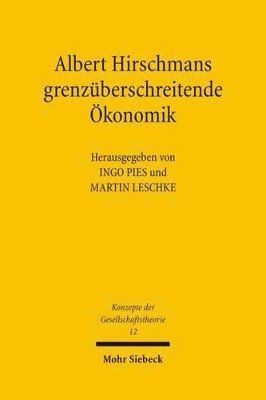 bokomslag Albert Hirschmans grenzberschreitende konomik