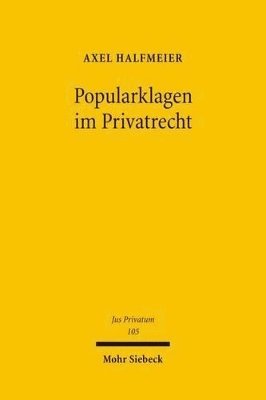 bokomslag Popularklagen im Privatrecht