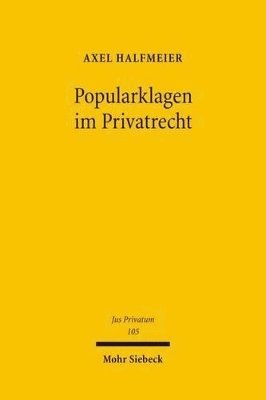 bokomslag Popularklagen im Privatrecht