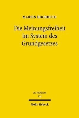 bokomslag Die Meinungsfreiheit im System des Grundgesetzes