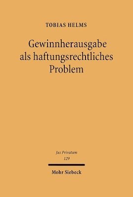 bokomslag Gewinnherausgabe als haftungsrechtliches Problem