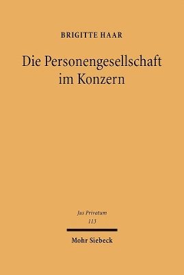 bokomslag Die Personengesellschaft im Konzern