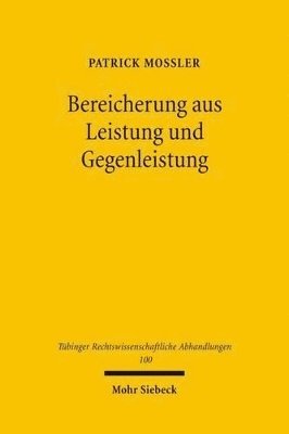 bokomslag Bereicherung aus Leistung und Gegenleistung