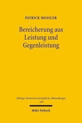 bokomslag Bereicherung aus Leistung und Gegenleistung