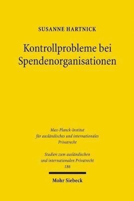 bokomslag Kontrollprobleme bei Spendenorganisationen