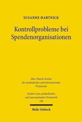 bokomslag Kontrollprobleme bei Spendenorganisationen