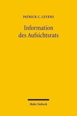 bokomslag Information des Aufsichtsrats