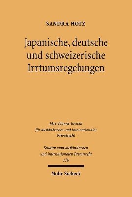 bokomslag Japanische, deutsche und schweizerische Irrtumsregelungen