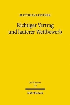 bokomslag Richtiger Vertrag und lauterer Wettbewerb