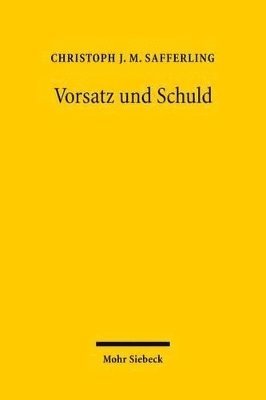 bokomslag Vorsatz und Schuld