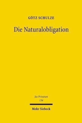 bokomslag Die Naturalobligation