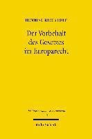 Der Vorbehalt des Gesetzes im Europarecht 1