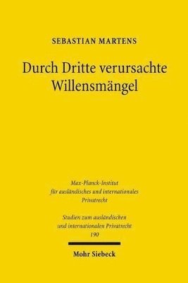 bokomslag Durch Dritte verursachte Willensmngel