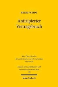 bokomslag Antizipierter Vertragsbruch