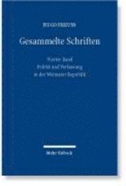 Hugo Preuß, Hugo Preuss, Detlef Lehnert - Gesammelte Schriften, Inbunden