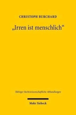 Christoph Burchard - "Irren ist menschlich", Inbunden