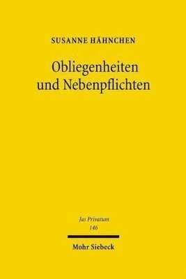 Susanne Hähnchen - Obliegenheiten und Nebenpflichten, Inbunden
