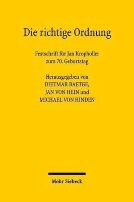 Dietmar Baetge, Jan von Hein, Michael von Hinden - Die richtige Ordnung, Inbunden