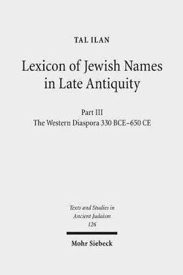 Lexicon of Jewish Names in Late Antiquity 1