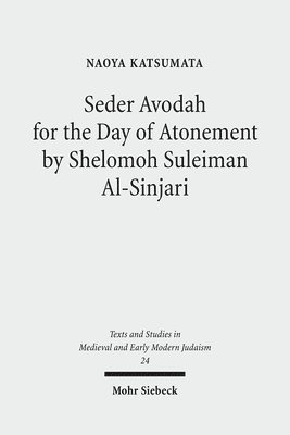 bokomslag Seder Avodah for the Day of Atonement by Shelomoh Suleiman Al-Sinjari