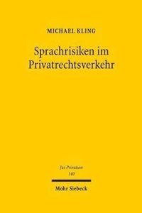 bokomslag Sprachrisiken im Privatrechtsverkehr