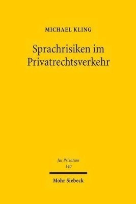 bokomslag Sprachrisiken im Privatrechtsverkehr