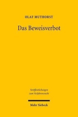 bokomslag Das Beweisverbot